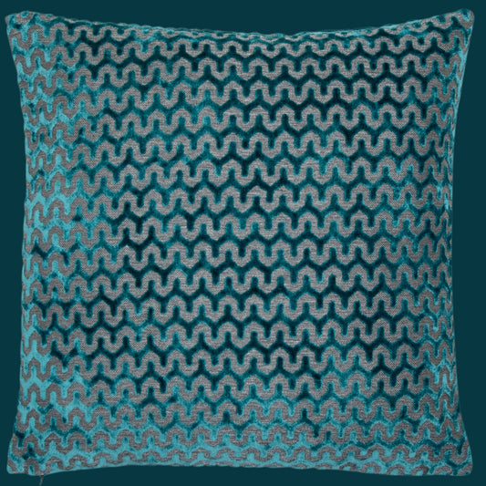 Large Oslo Teal Cushion