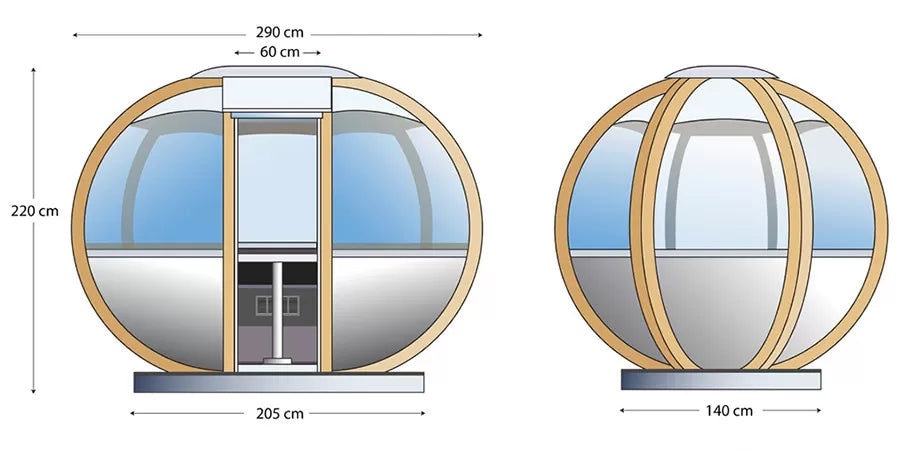 Small Ovalhouse Ornate Garden Pod