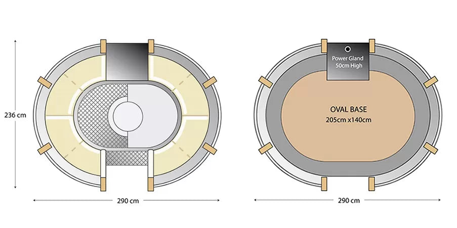 Small Ovalhouse Ornate Garden Pod